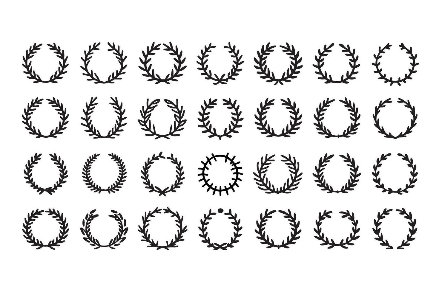 Wreath Monogram Clean and Simple vector
