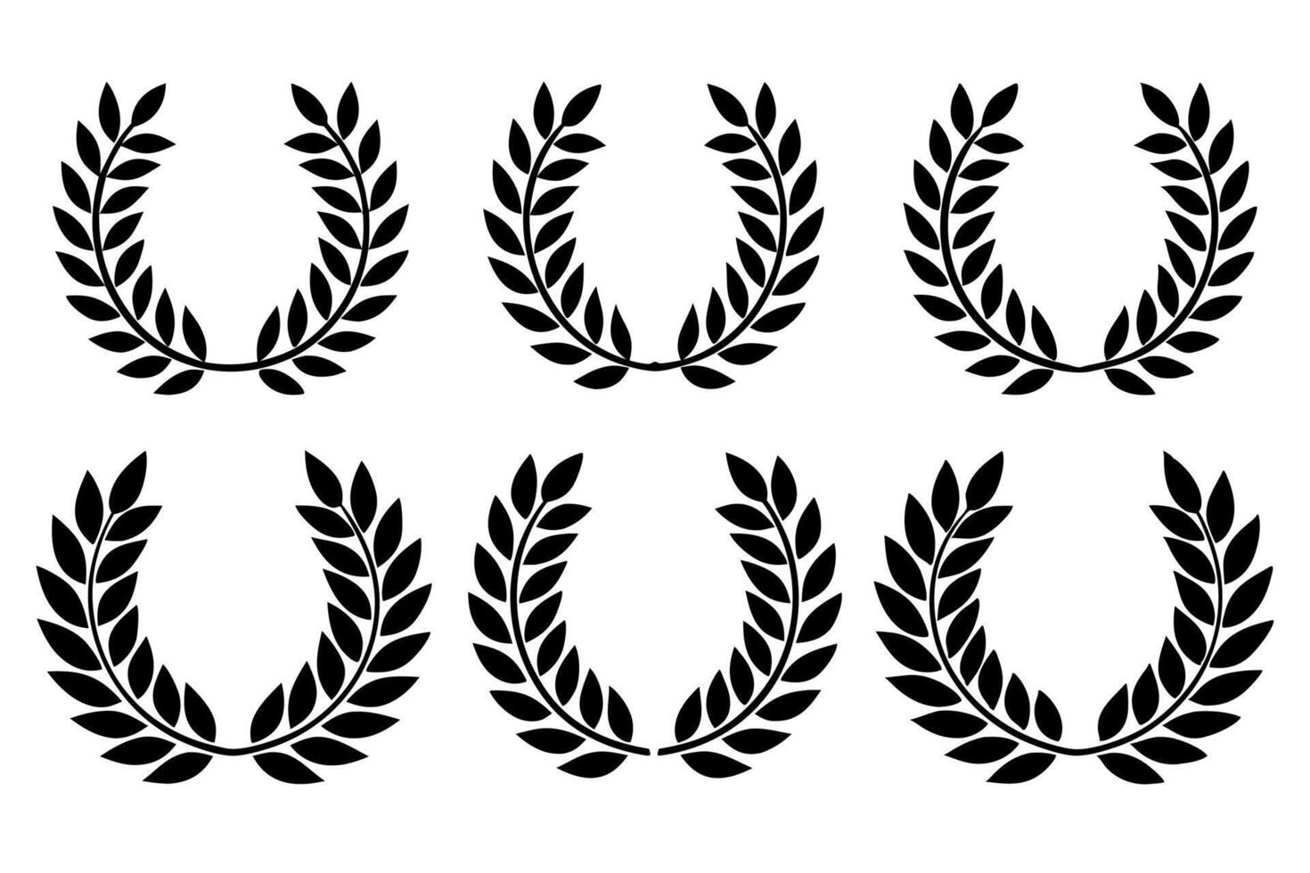 Wreath Laurel Silhouette Artworks design Collection.eps vector