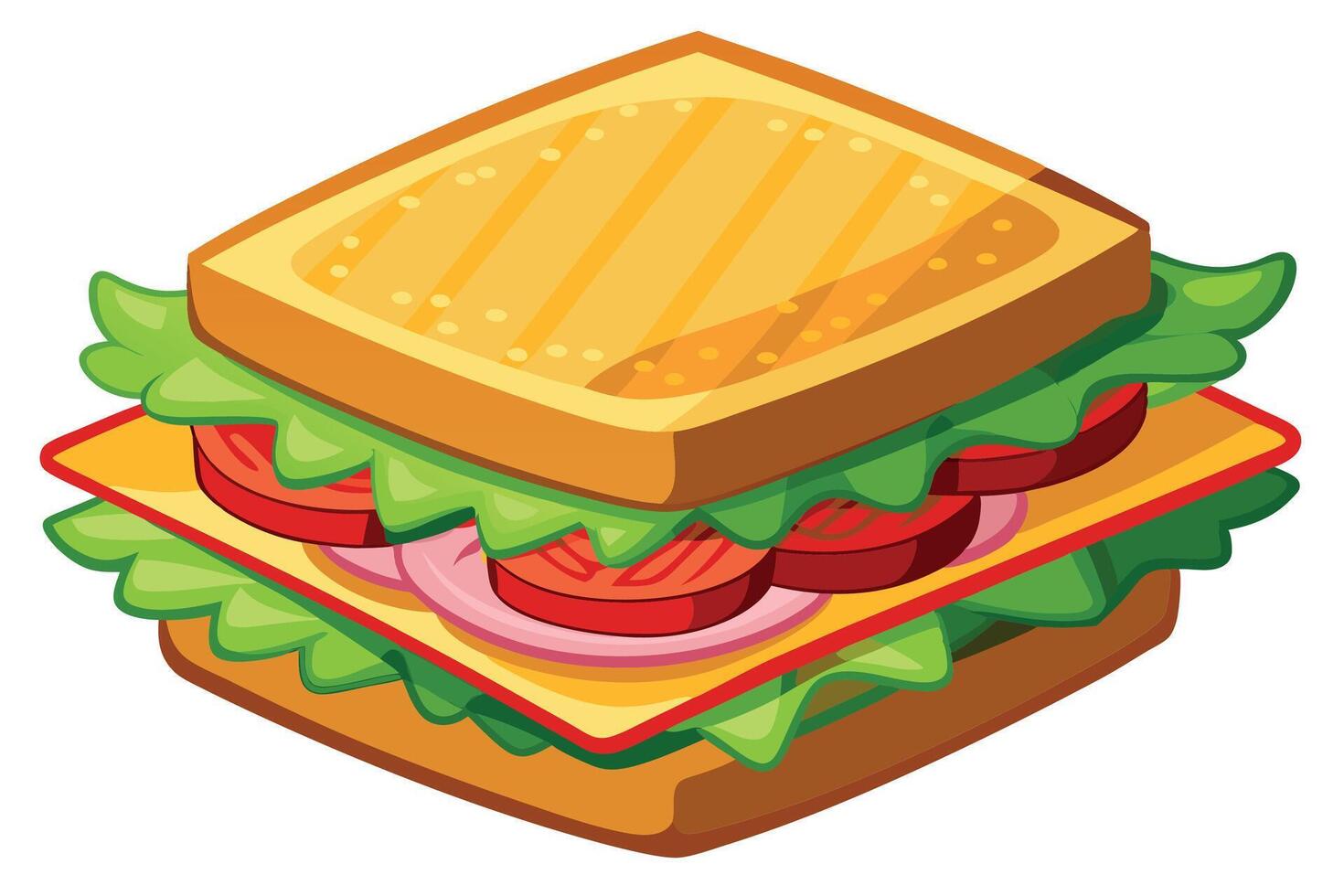 sandwich Illustration and line art vector