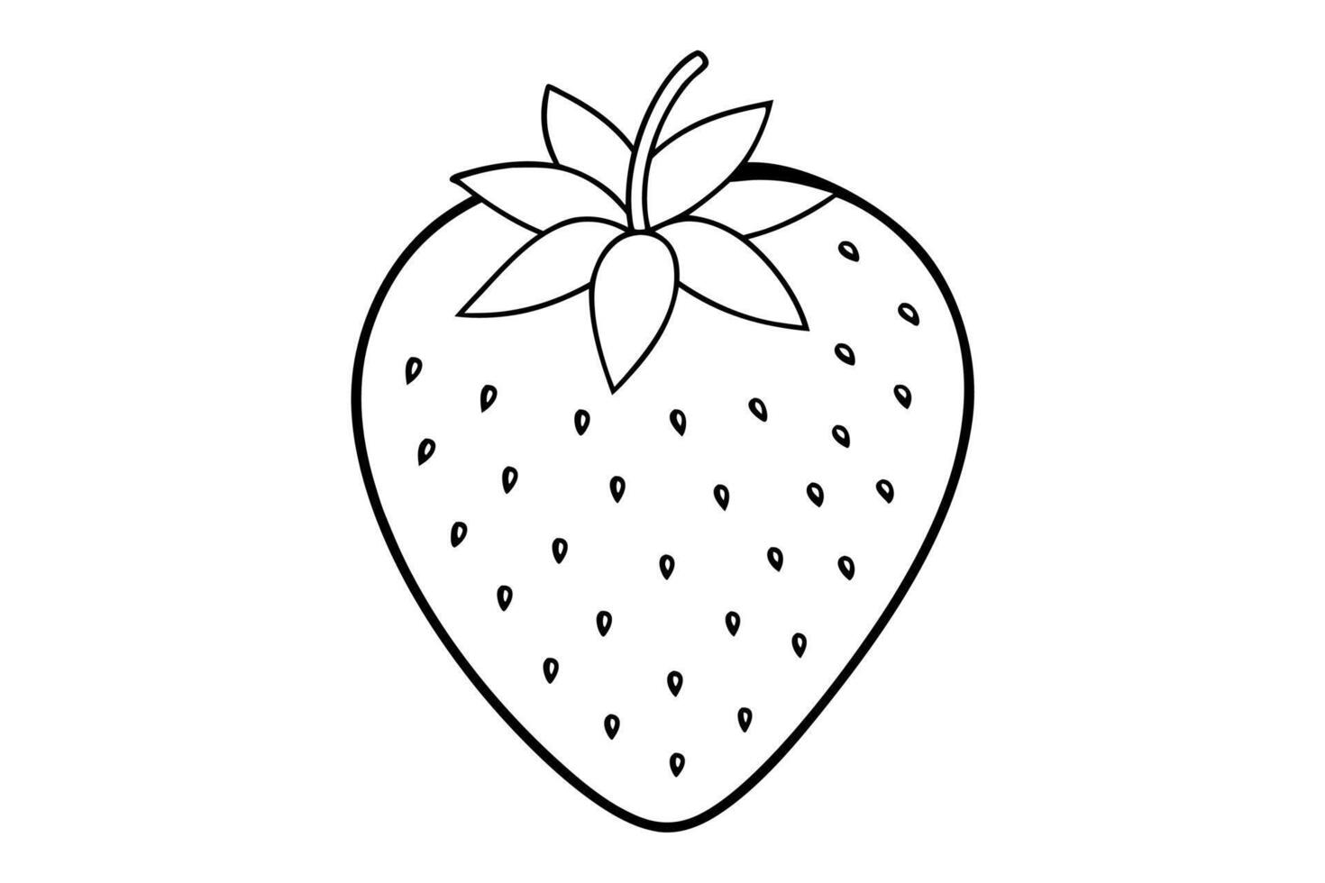 the strawberry and color Illustration vector