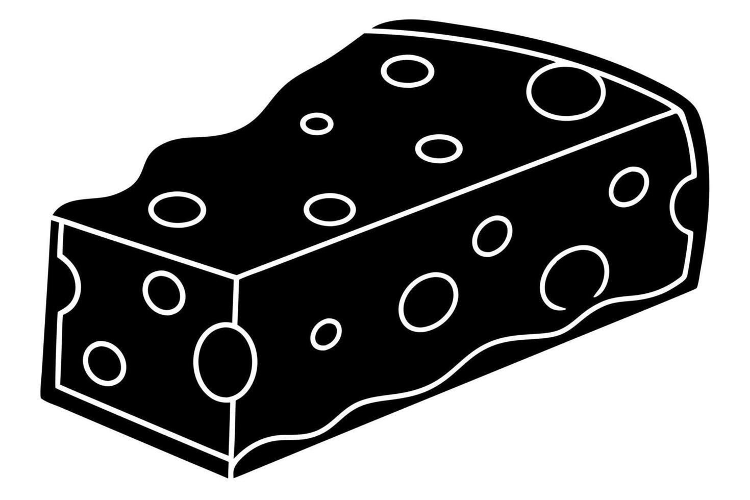 cheese Illustration and Line art eps vector
