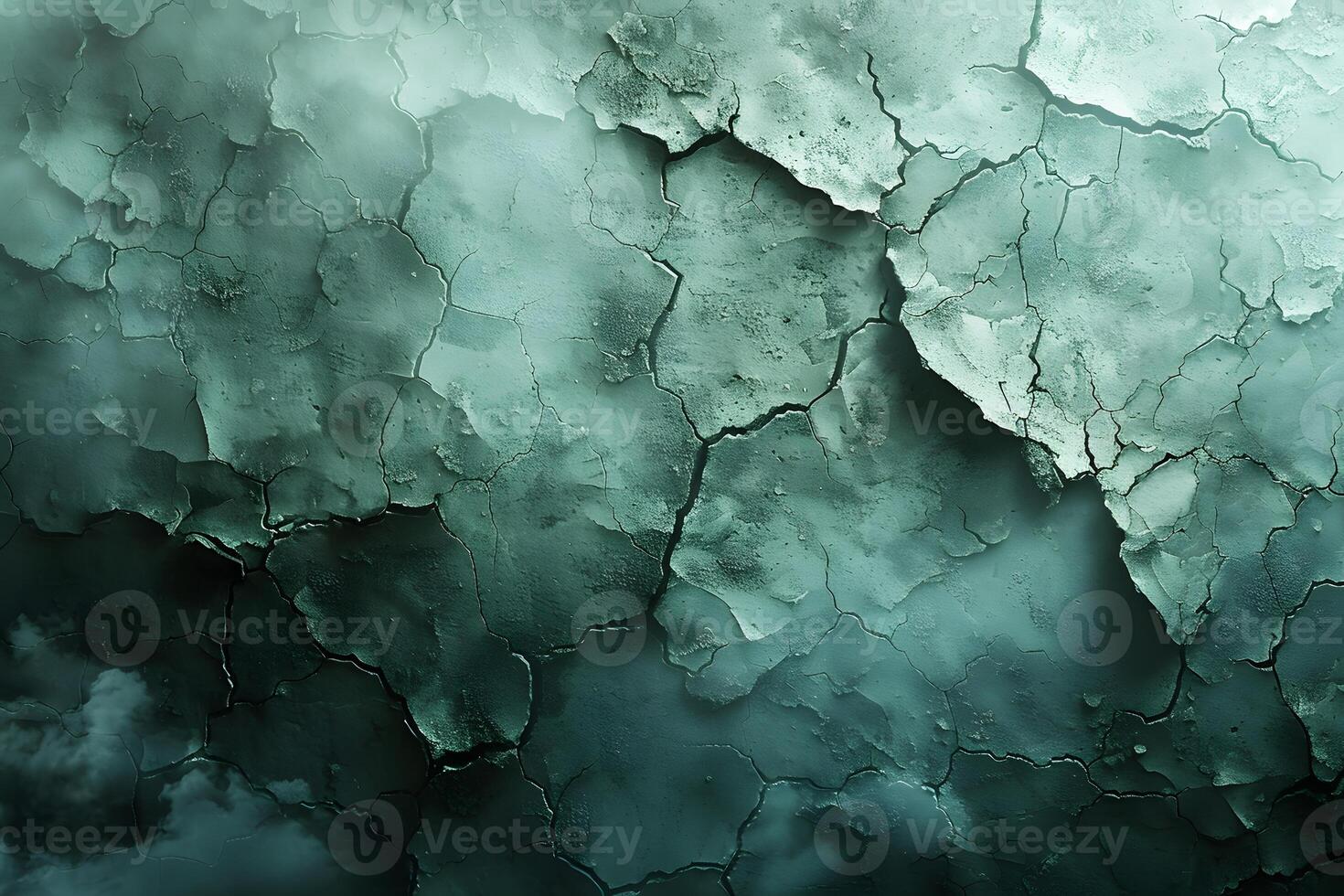 Abstract Weathered Wall Texture Featuring Cracked Paint Layers and Atmospheric Depth for Artistic Design Use photo