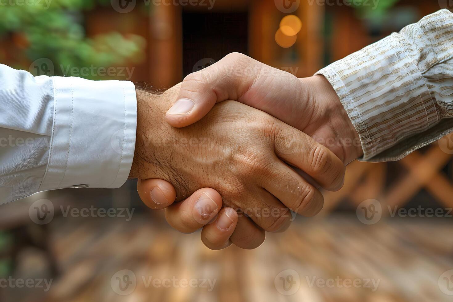 Strong Business Partnership through Handshake - Symbol of Cooperation, Trust, and Agreement - Ideal for Business Content, Presentations, and Marketing photo