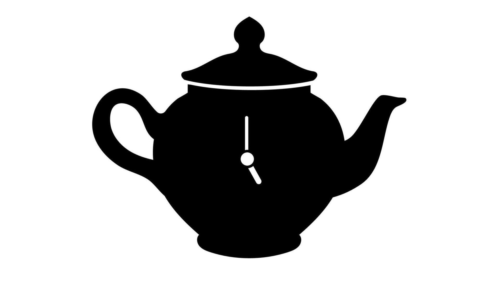 illustration with teapot. Lettering tea o clock vector