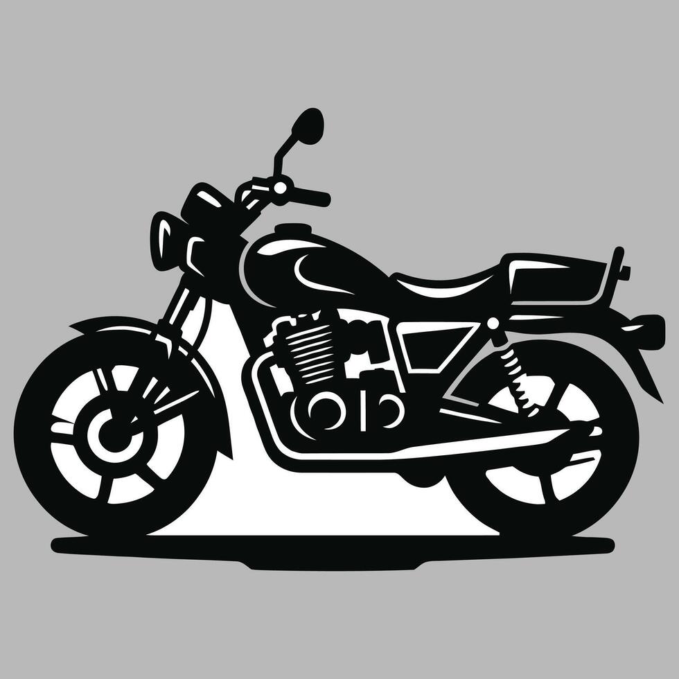 flat bike black and white vector
