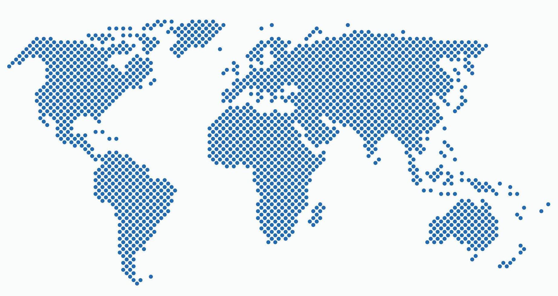 Circle shape world map on white background. vector
