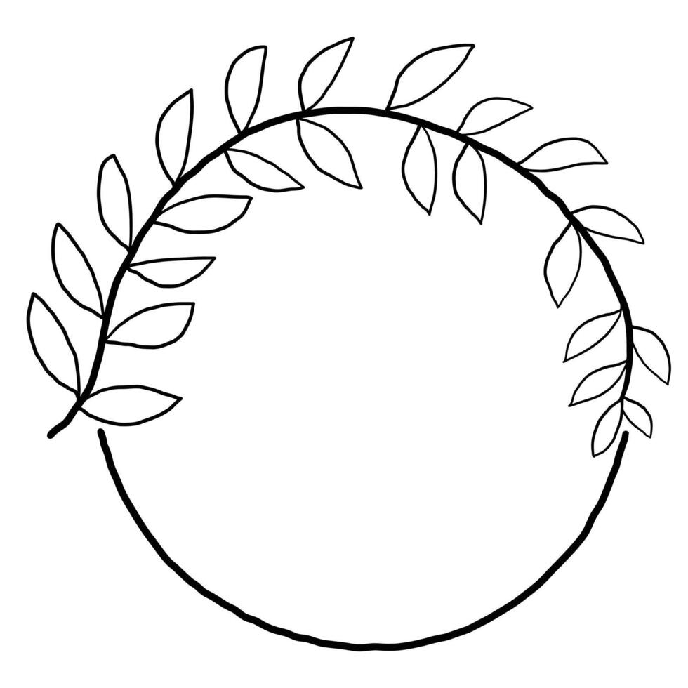 Wreath of floral and flower illustration. vector