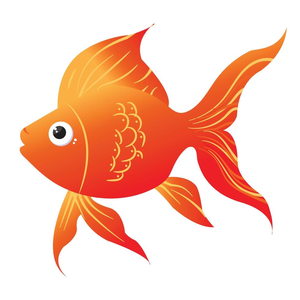 goldfish art. Fish vector