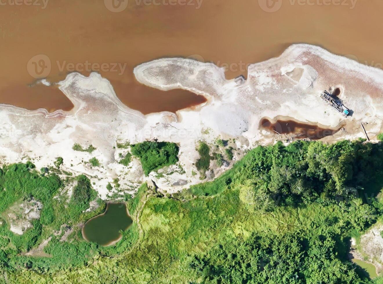 aerial view using a drone of the jungle of Borneo photo