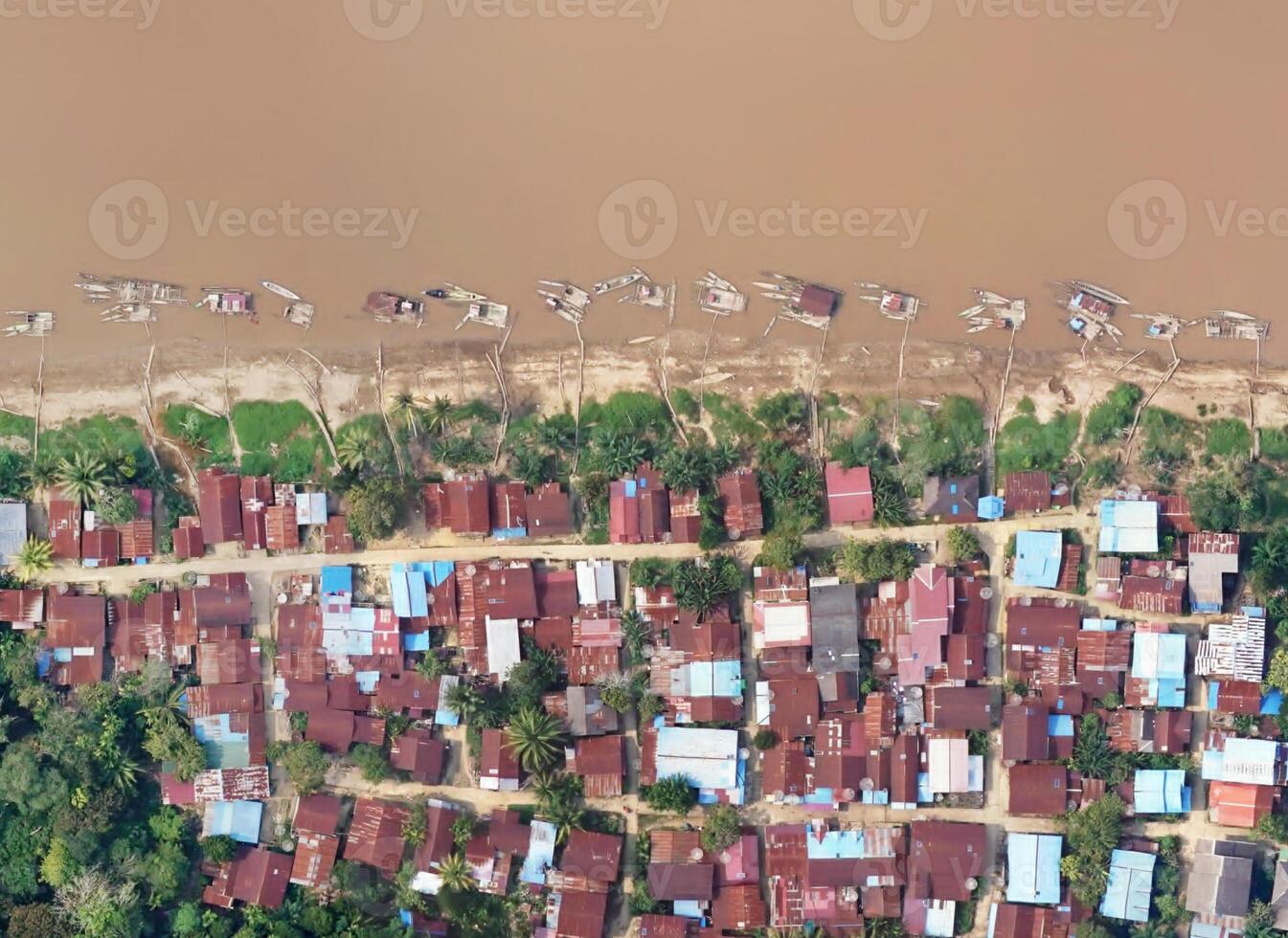 aerial view using a drone of the jungle of Borneo photo