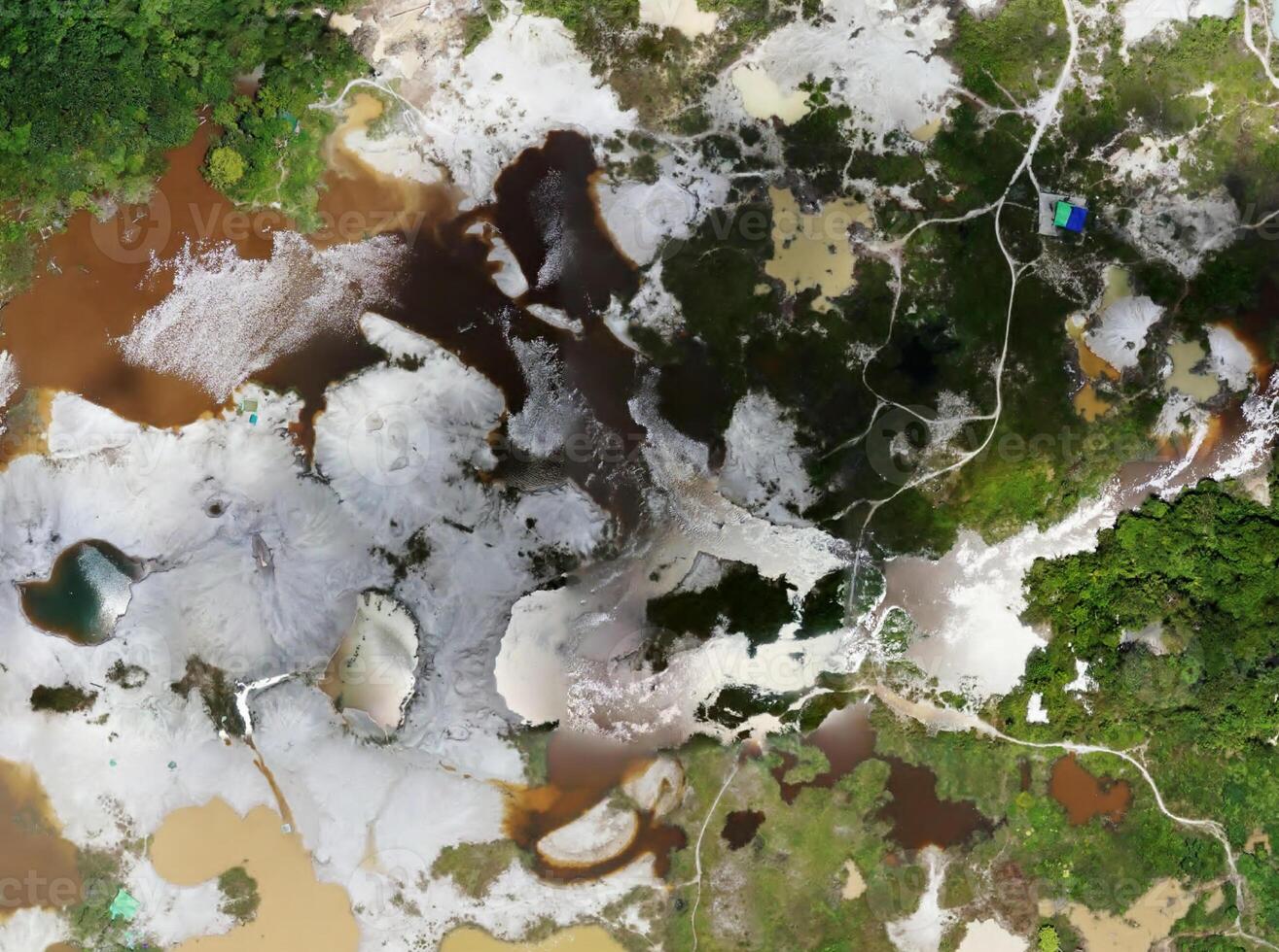 aerial view using a drone of the jungle of Borneo photo