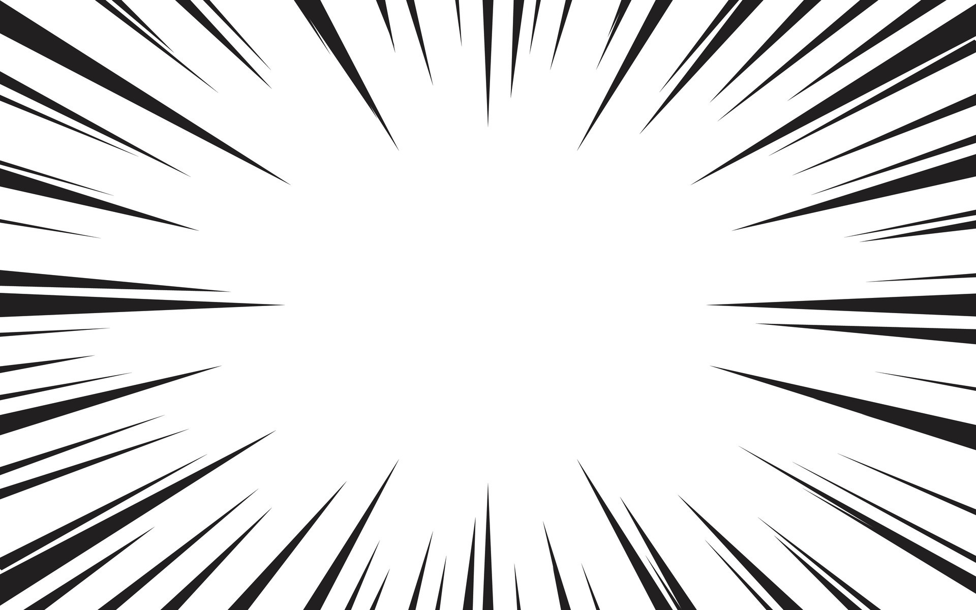 Manga comic effect with speed rays in retro style black action line