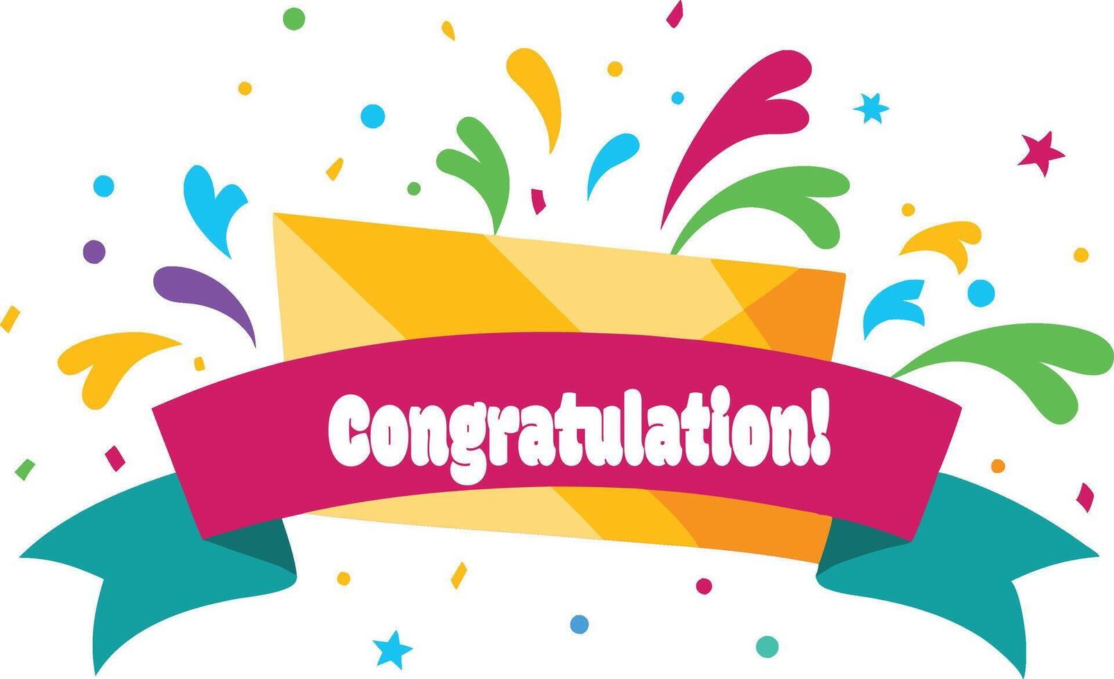 Trendy Congrats Card Design vector