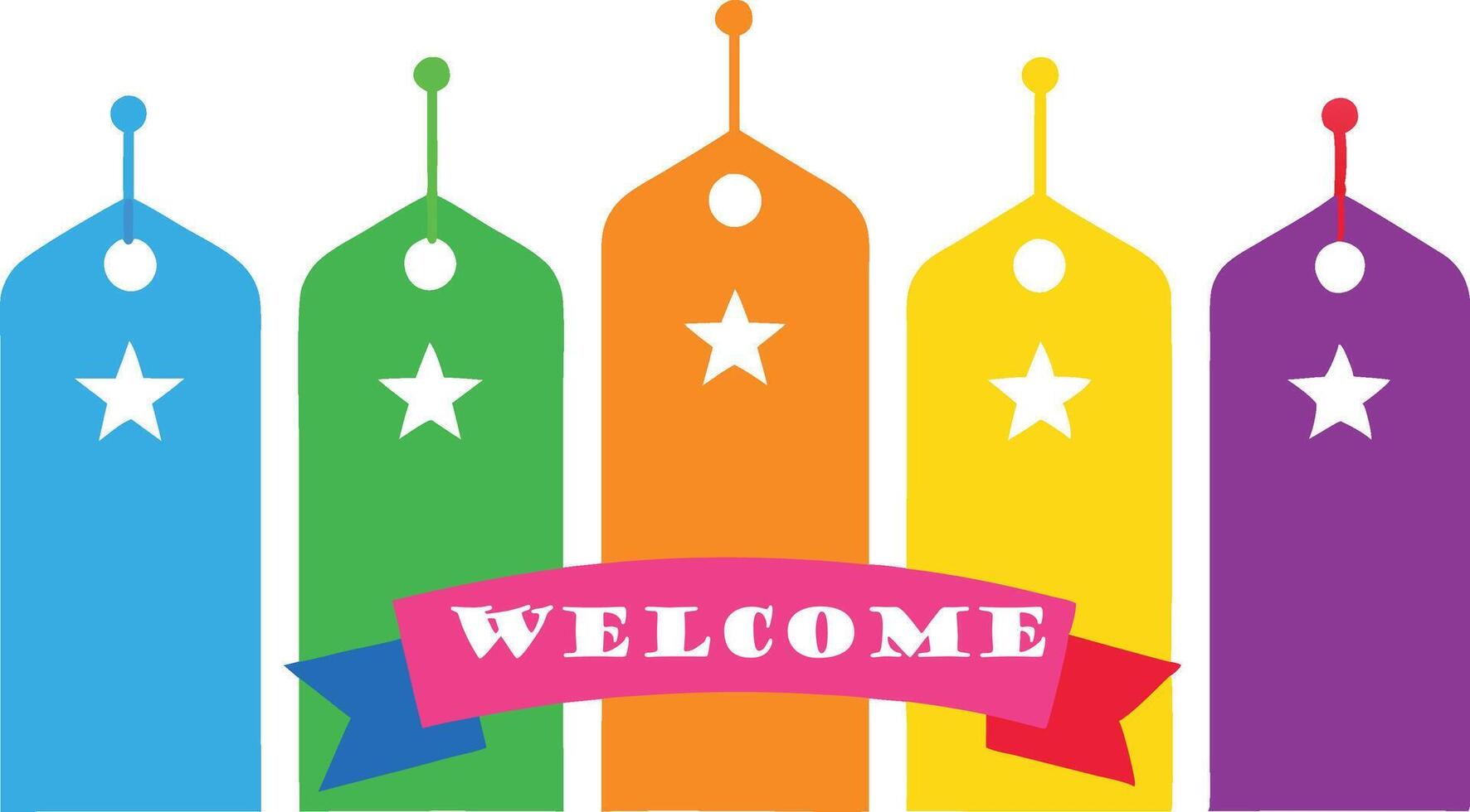 Chic Welcome Card Design vector