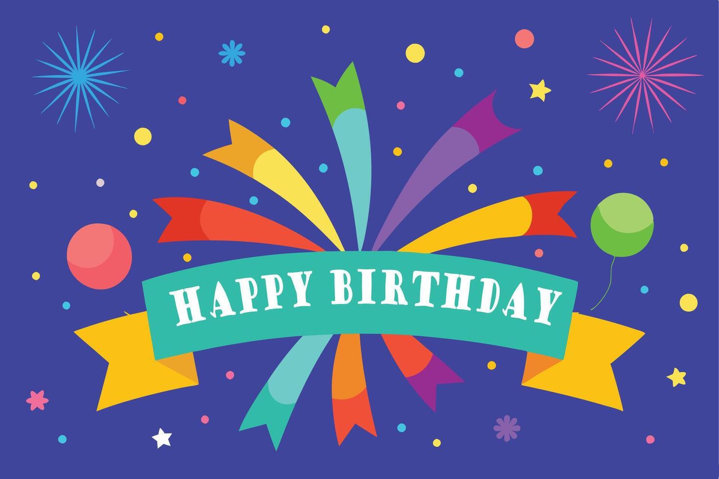 Elegant Happy Birthday Card vector