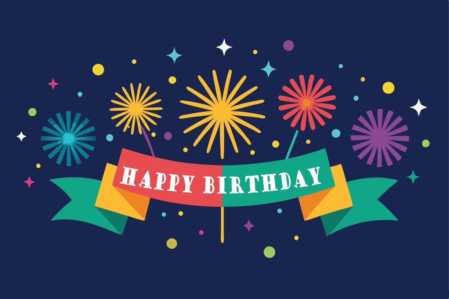 Happy Birthday Card Template vector