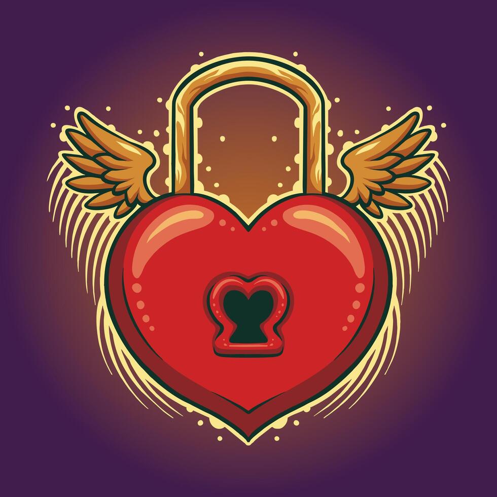 Love Padlock Illustration vector