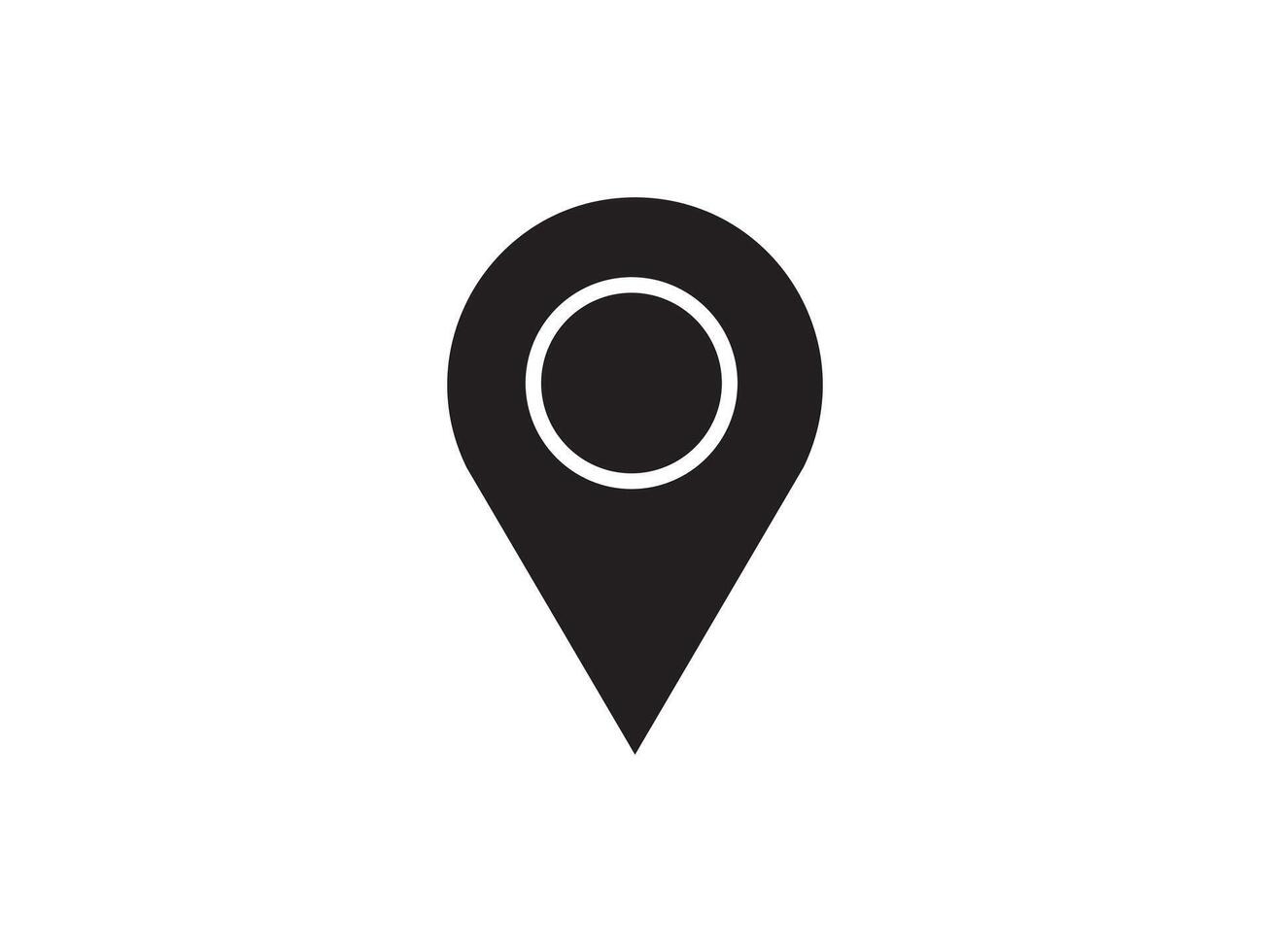 Within a flat-style depiction, a location marker distinguishes itself on an urban map, denoting a precise spot vector