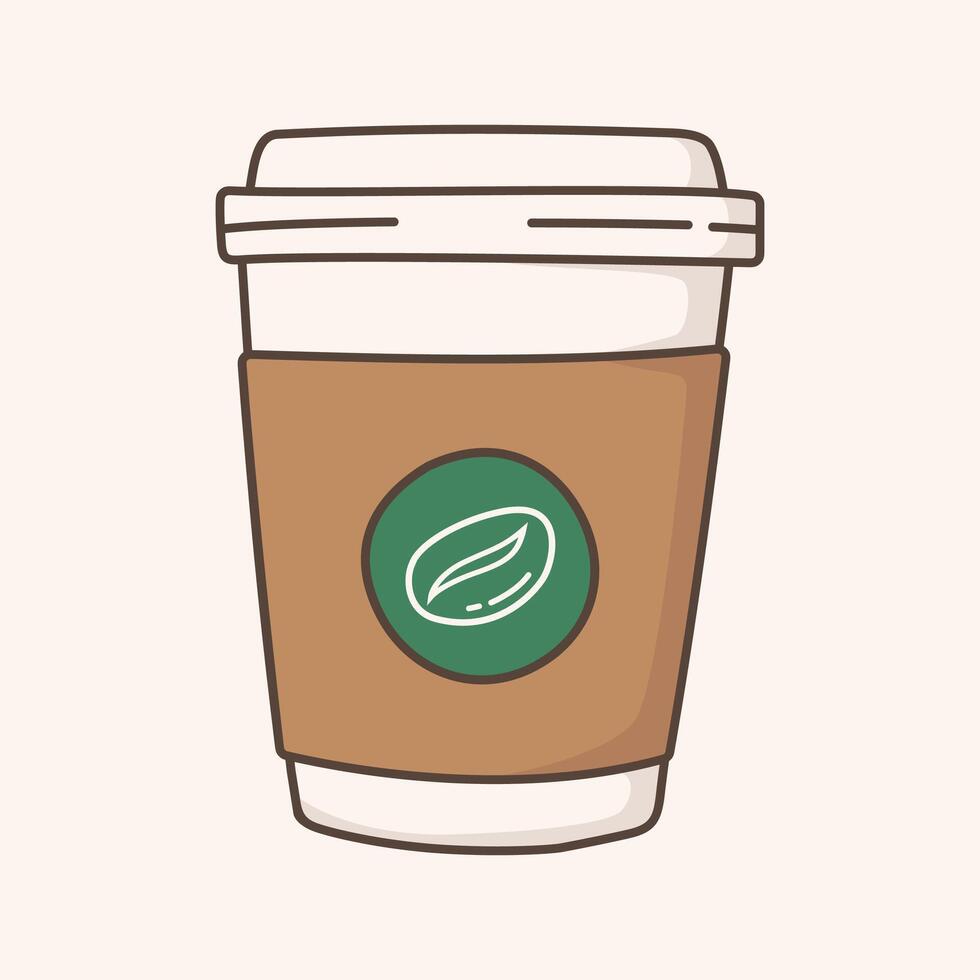 Illustration of paper coffee drink cup vector