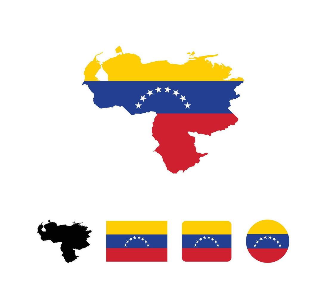 Venezuela flag. Set of Venezuela Flags Collection. vector