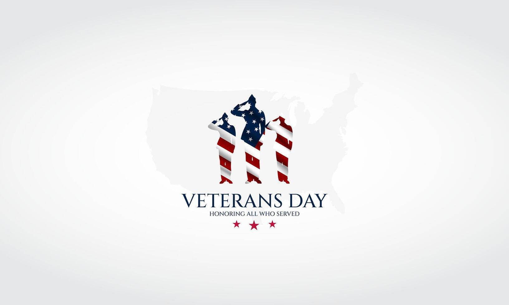 Happy Veterans Day United States of America background illustration vector