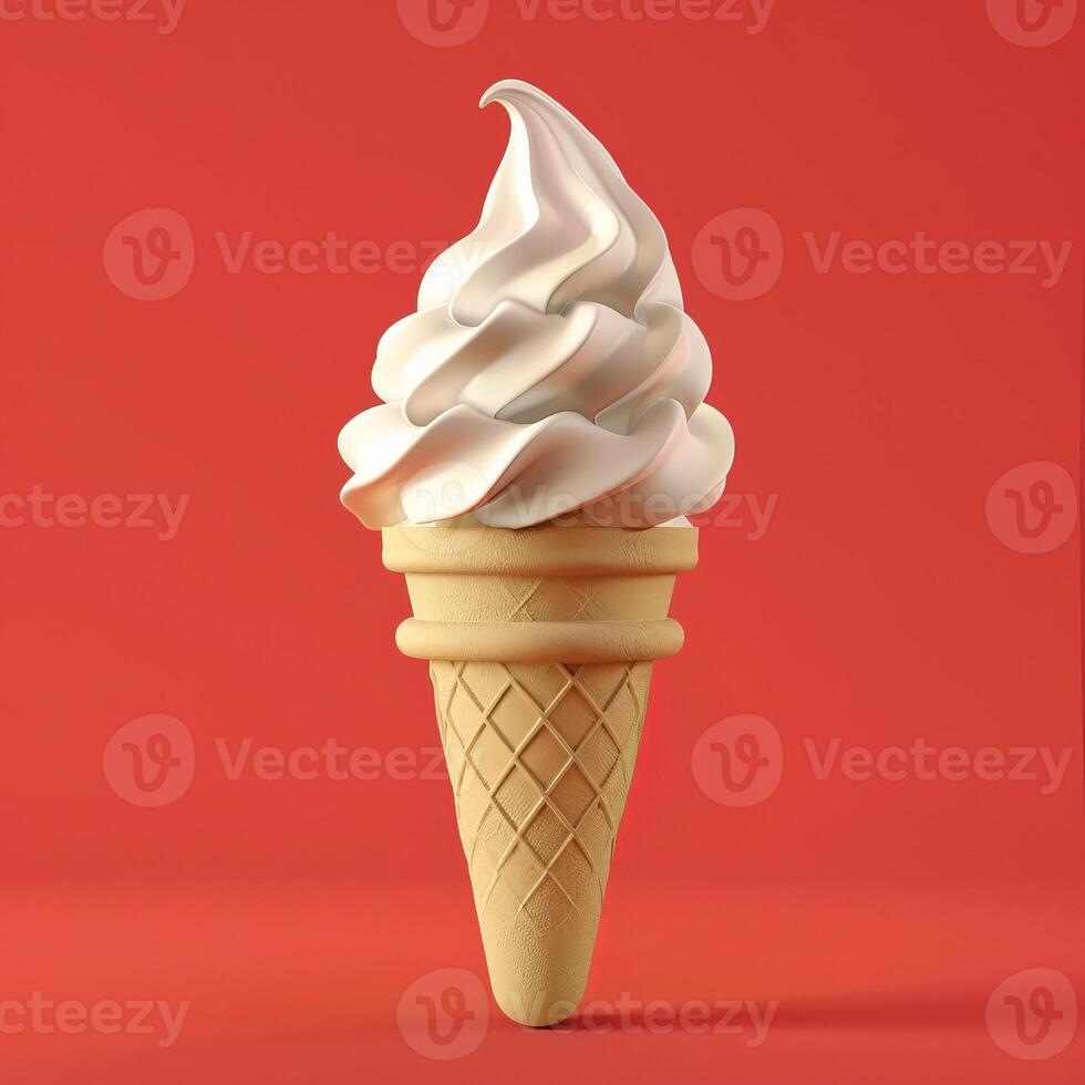 A tasty ice cream, summer dessert photo