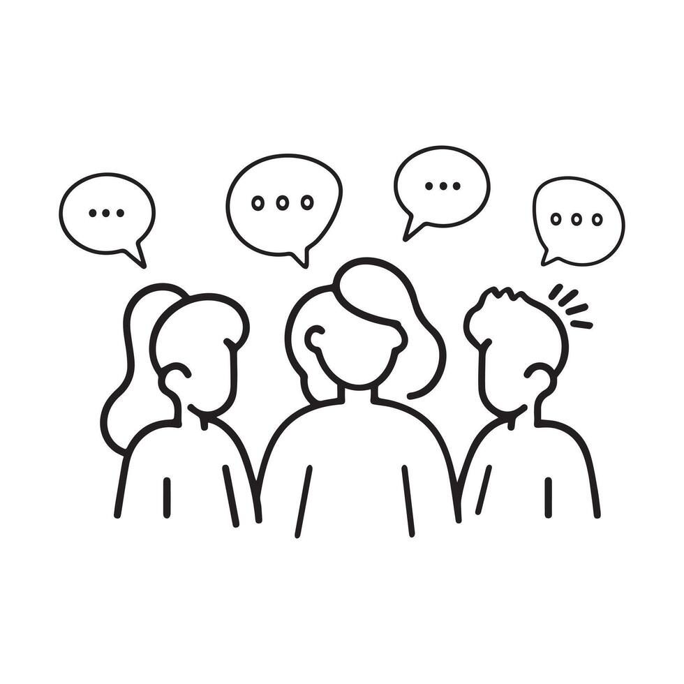 People communication icon man chat concept bubble design. vector