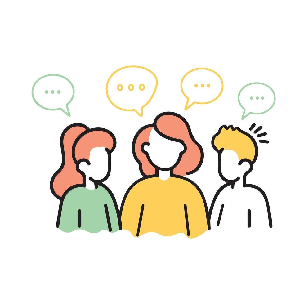 People communication icon man chat concept bubble design. vector