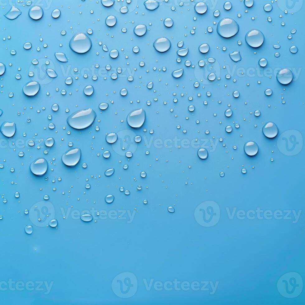 Blue background with splashes of water photo