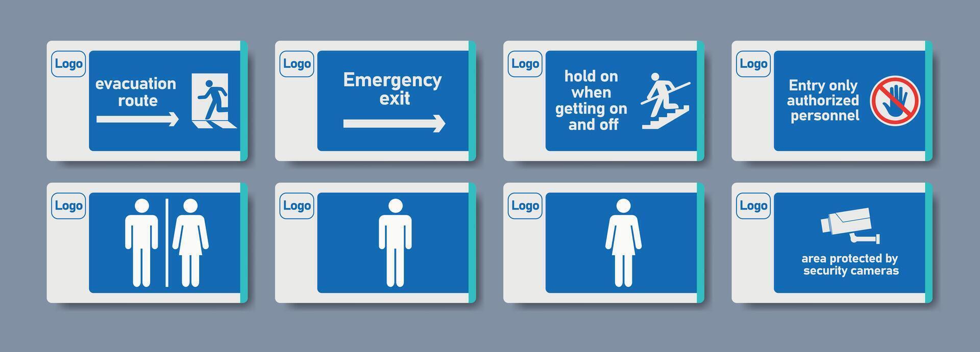 safety signage design for company personnel vector