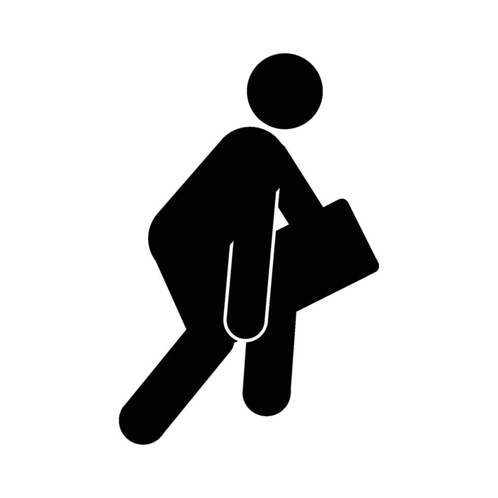 picktogram icon of person lifting an object vector