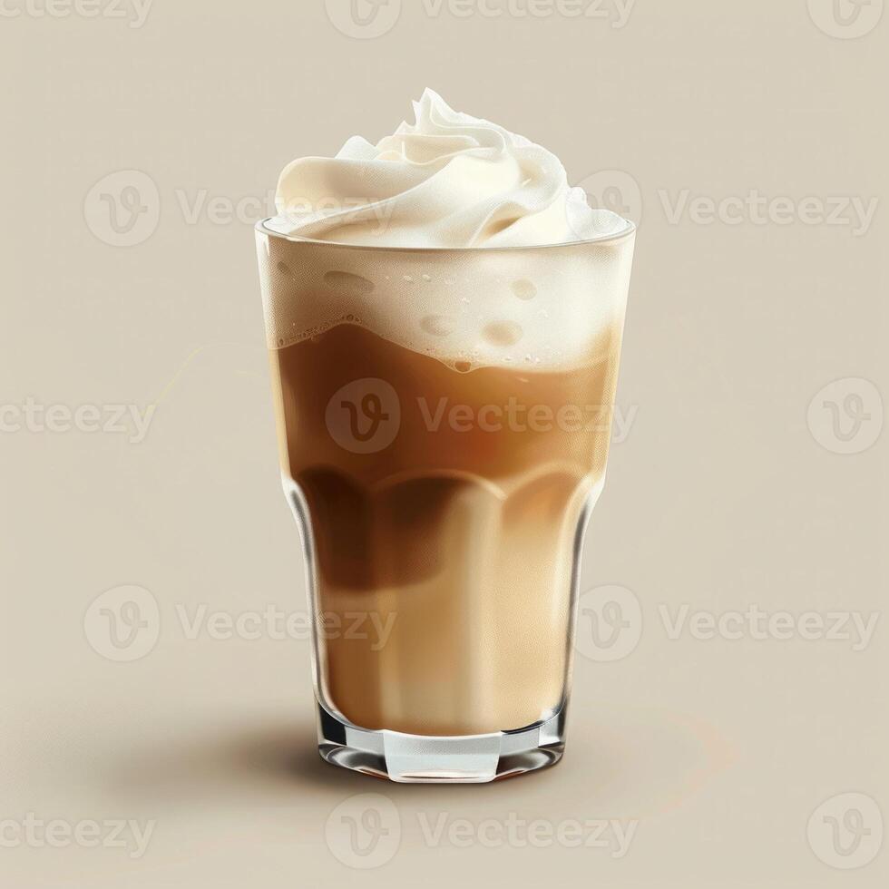 A beautiful coffee placed on a table photo