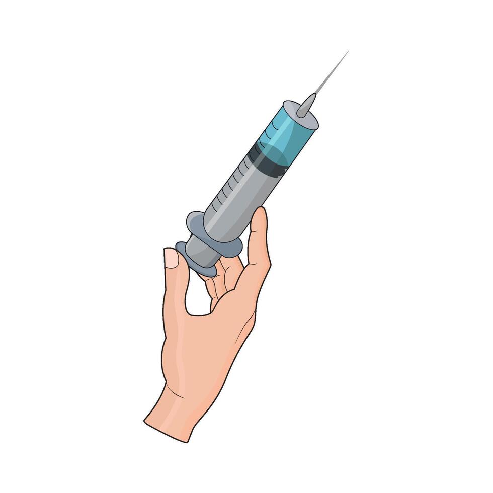 illustration of syringe vector