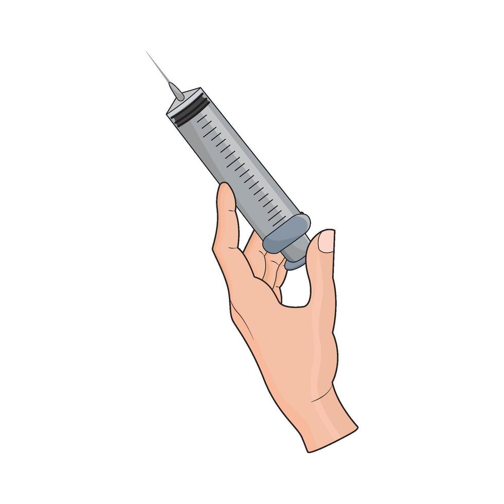illustration of syringe vector