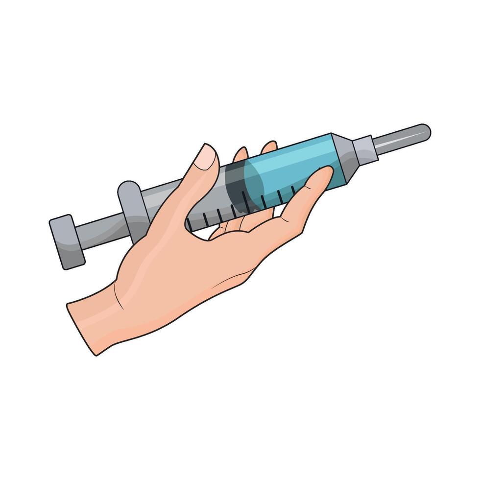illustration of syringe vector
