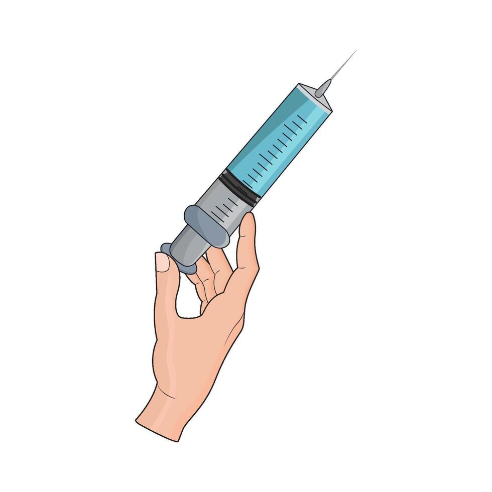 illustration of syringe vector