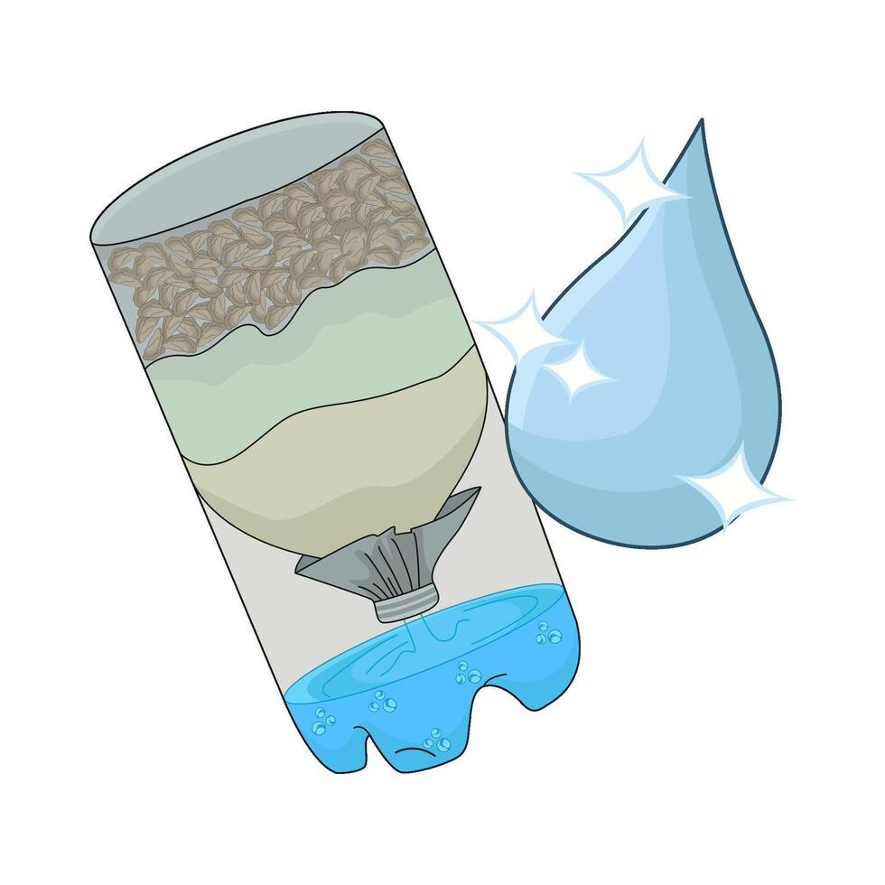 illustration of water filter vector