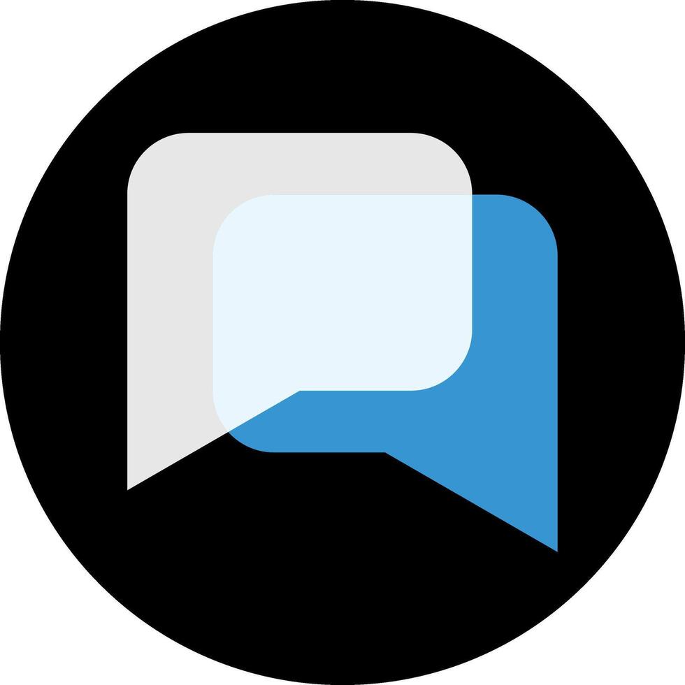 Flat icon of a conversation bubble vector