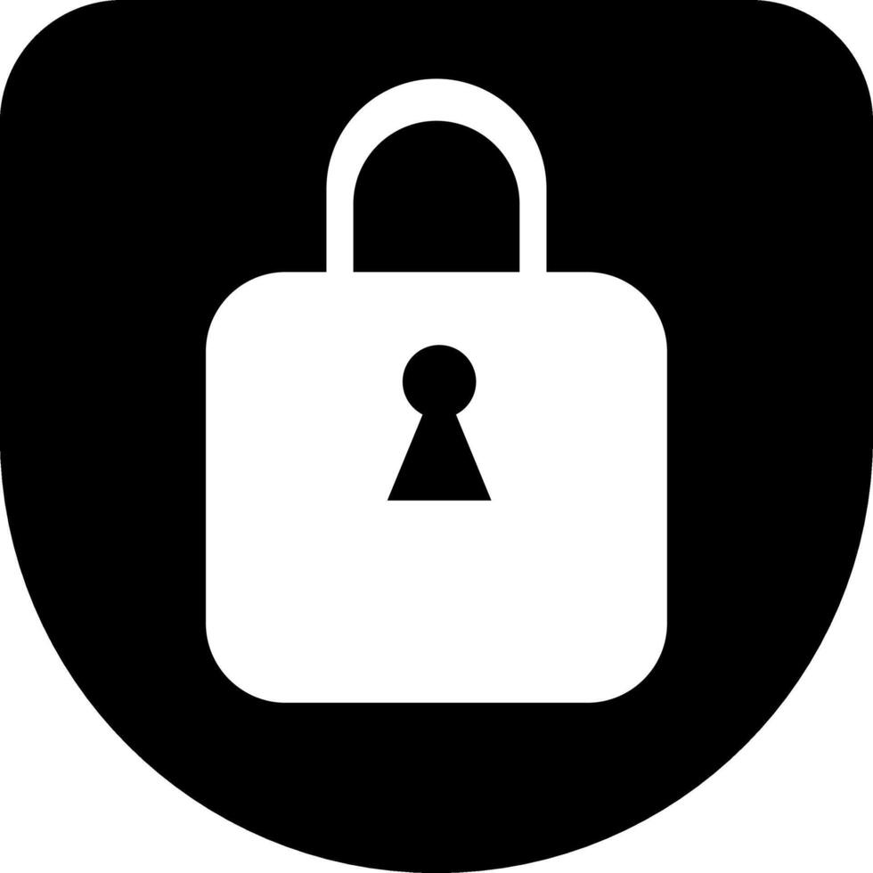 Computer security minimalist flat icon vector
