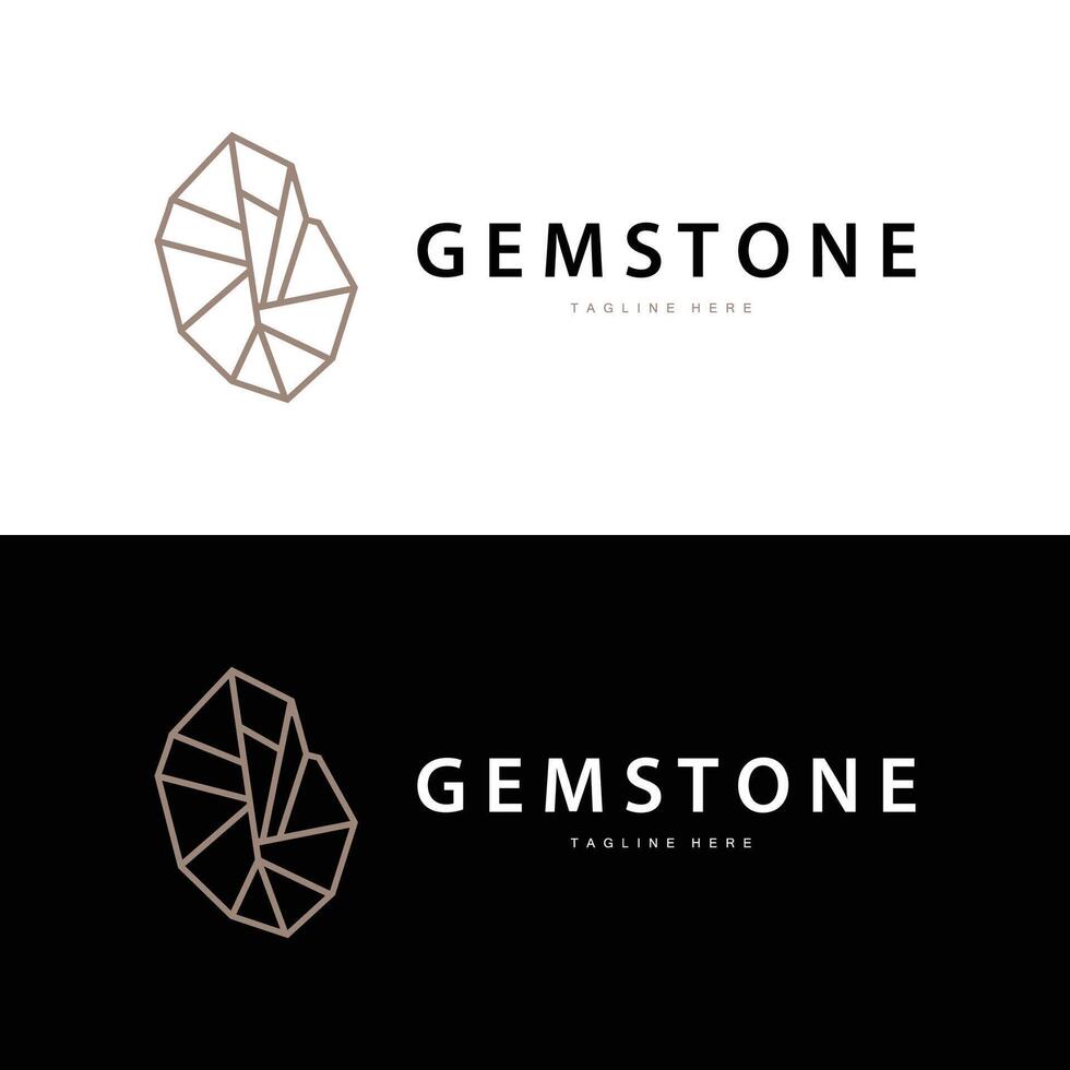 Gemstone Logo Stone Jewelry Template Premium vector