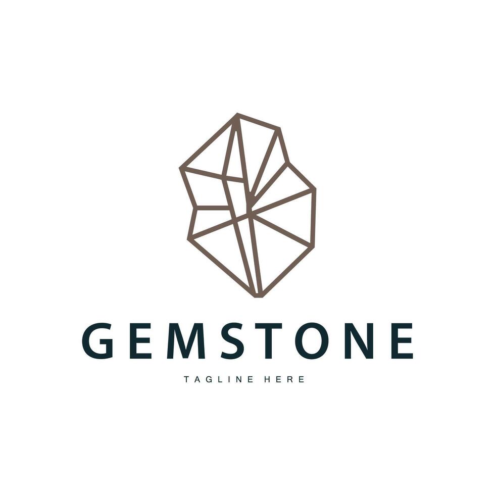 Gemstone Logo Stone Jewelry Template Premium vector