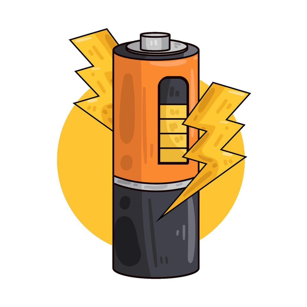 Illustration of battery vector