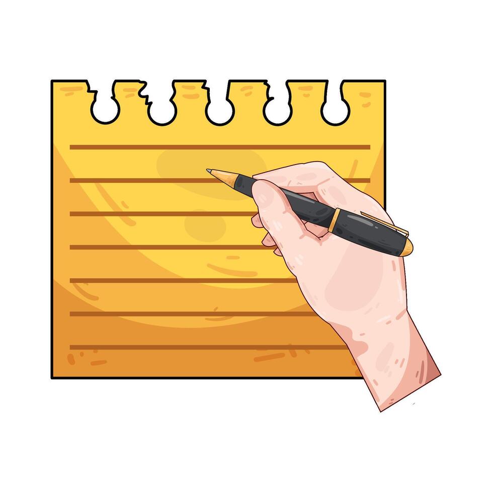 Illustration of writing vector