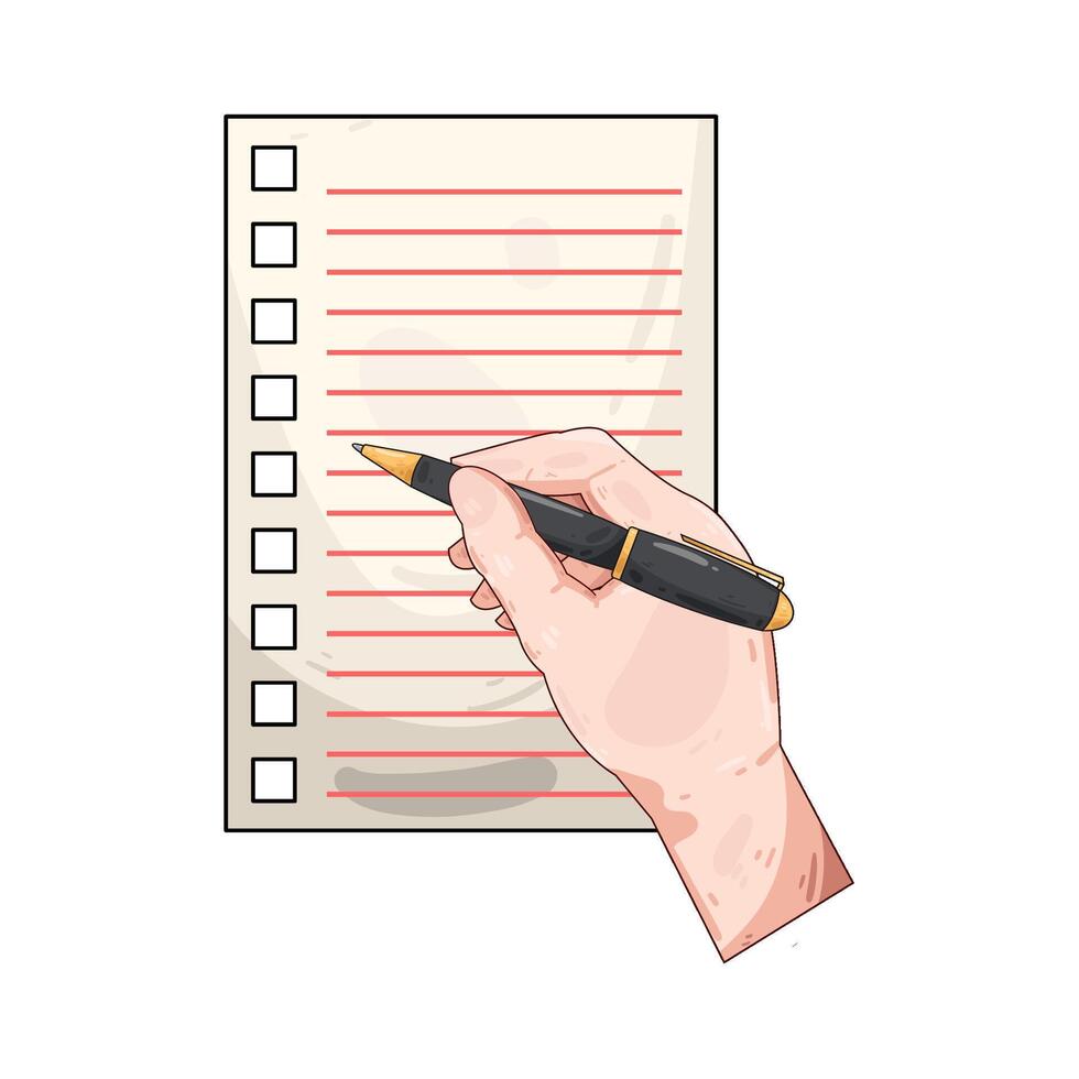 Illustration of writing vector