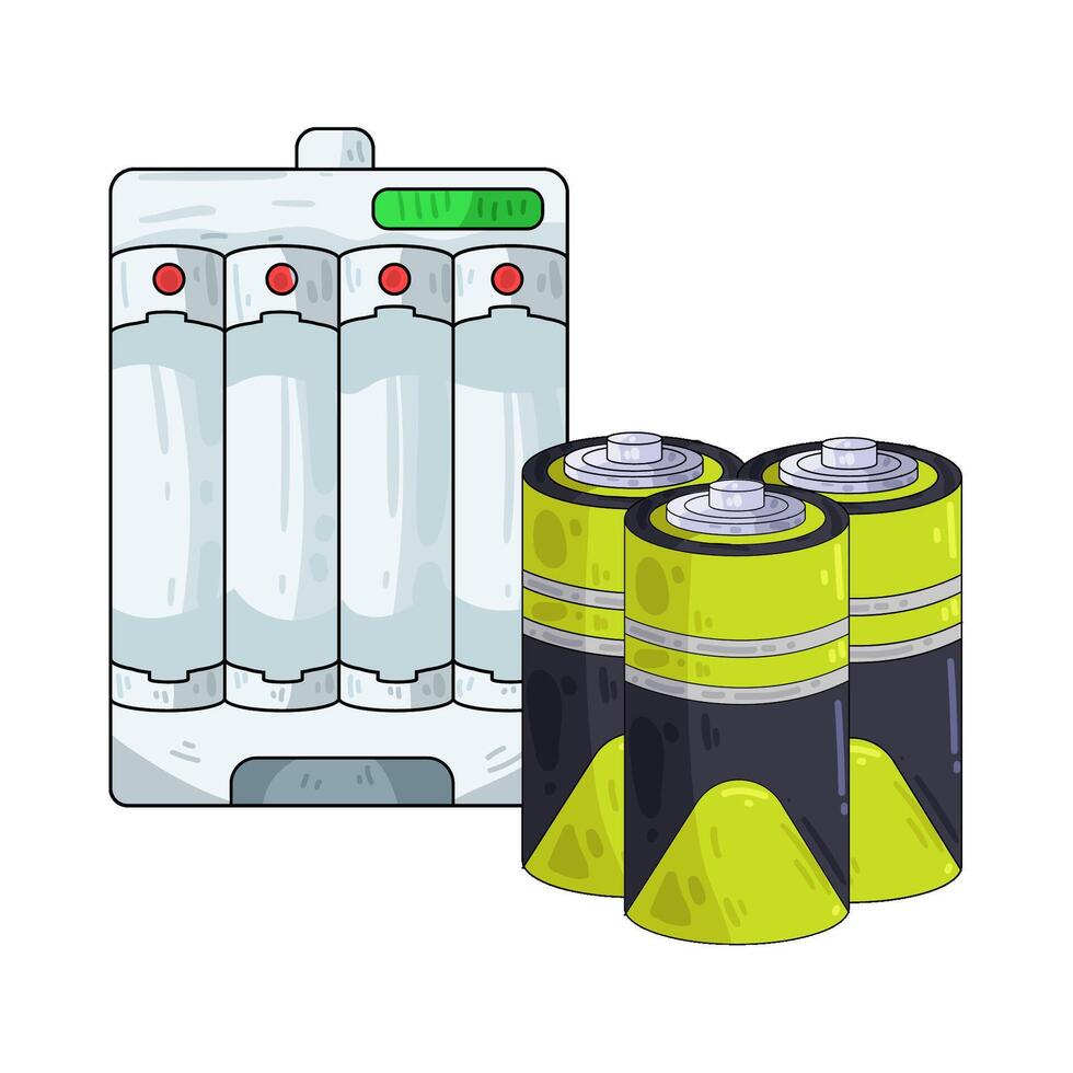 Illustration of battery vector