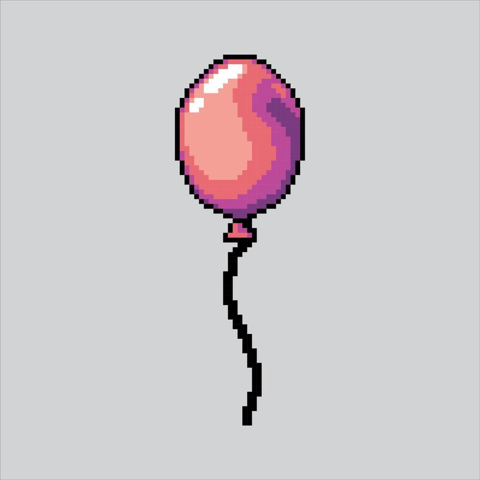 Pixel art illustration Balloon. Pixelated Carnival Balloon. Carnival Festival Balloon pixelated for the pixel art game and icon for website and game. old school retro. vector