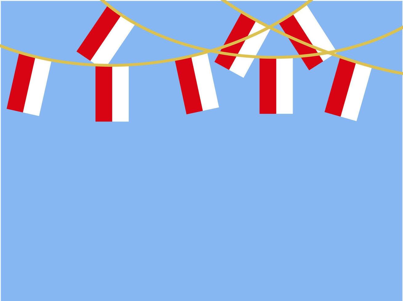 Red White Flag with Line vector
