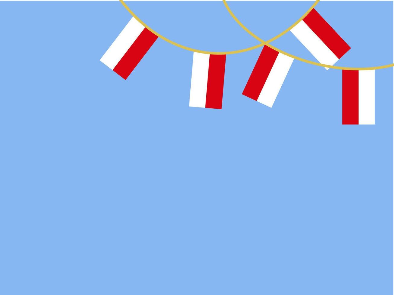 Indonesian Flag 17 August Background vector