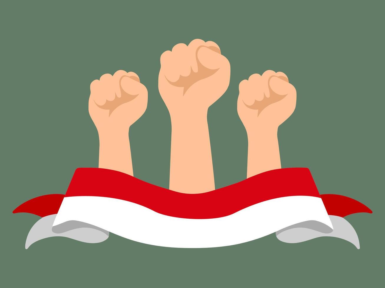 Indonesian Flag Independence Day Illustration vector