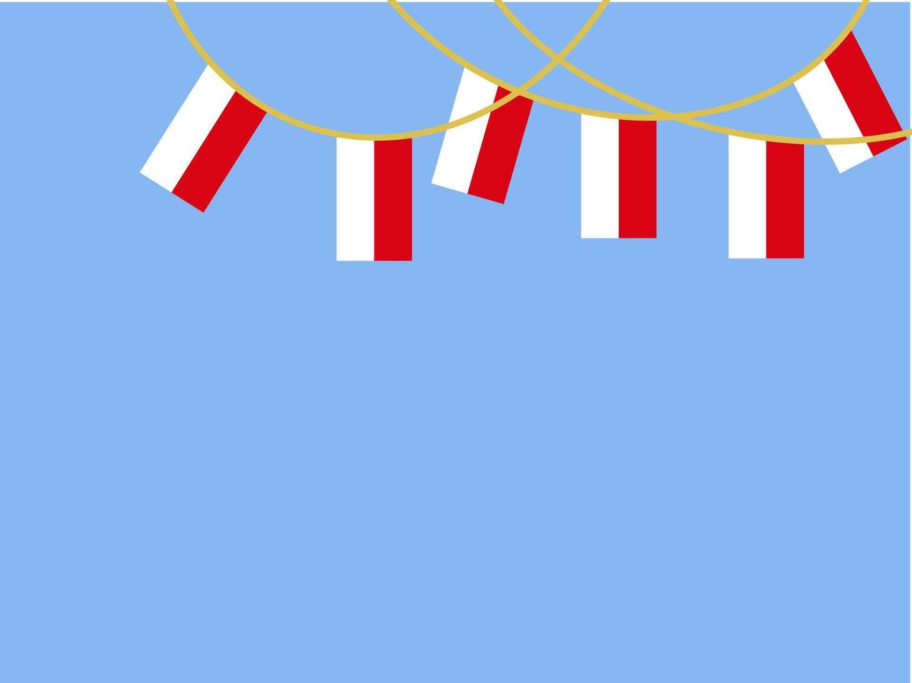 Red White Flag with Line vector